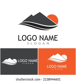 Mountain icon Logo Template Vector illustration design