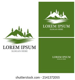 Mountain icon Logo Template Vector illustration design