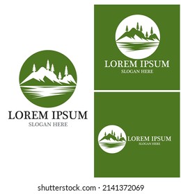 Mountain icon Logo Template Vector illustration design