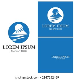 Mountain icon Logo Template Vector illustration design
