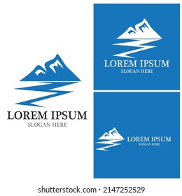 Mountain icon Logo Template Vector illustration design