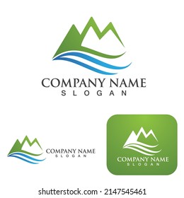 Mountain icon Logo Template Vector illustration design