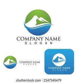 Mountain icon Logo Template Vector illustration design