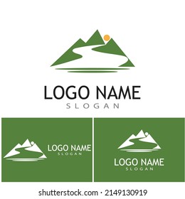 Mountain icon Logo Template Vector illustration design
