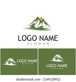 Mountain icon Logo Template Vector illustration design