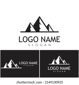 Mountain icon Logo Template Vector illustration design