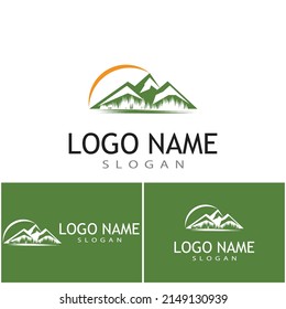 Mountain icon Logo Template Vector illustration design