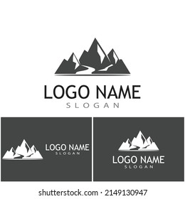 Mountain icon Logo Template Vector illustration design