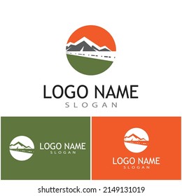 Mountain icon Logo Template Vector illustration design