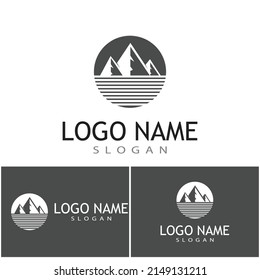 Mountain icon Logo Template Vector illustration design