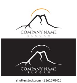 Mountain icon Logo Template Vector illustration design