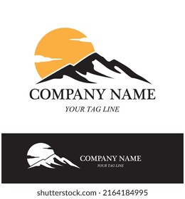 Mountain icon Logo Template Vector illustration design