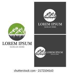 Mountain icon Logo Template Vector illustration design