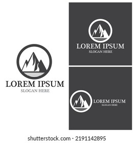 Mountain icon Logo Template Vector illustration design
