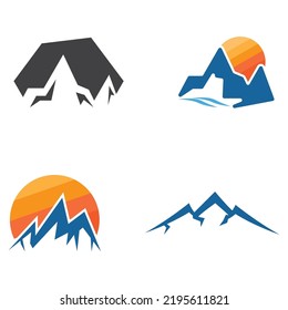 Mountain icon Logo Template Vector illustration design