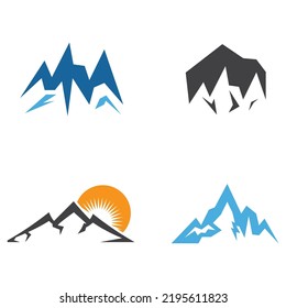 Mountain icon Logo Template Vector illustration design