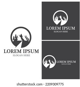 Mountain icon Logo Template Vector illustration design