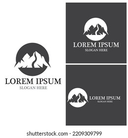 Mountain icon Logo Template Vector illustration design