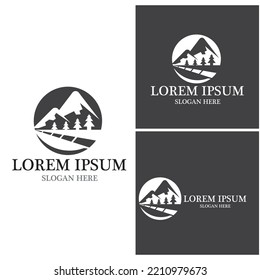 Mountain icon Logo Template Vector illustration design