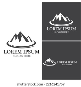 Mountain icon Logo Template Vector illustration design