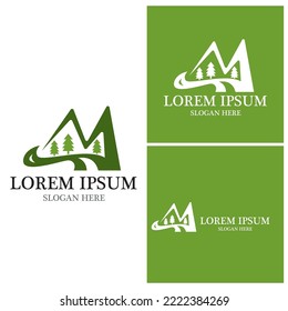 Mountain icon Logo Template Vector illustration design