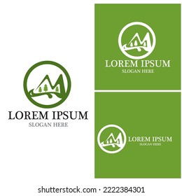Mountain icon Logo Template Vector illustration design