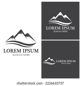 Mountain icon Logo Template Vector illustration design