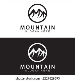 Mountain icon Logo Template Vector illustration design