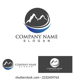 Mountain icon Logo Template Vector illustration design