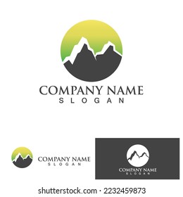 Mountain icon Logo Template Vector illustration design