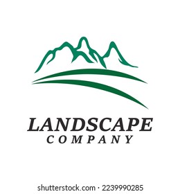 Mountain icon logo template vector illustration design