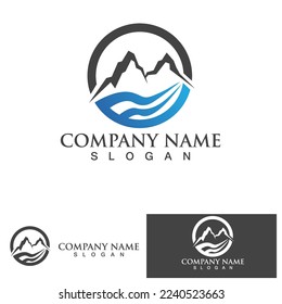 Mountain icon Logo Template Vector illustration design