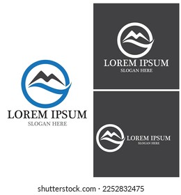 Mountain icon Logo Template Vector illustration design