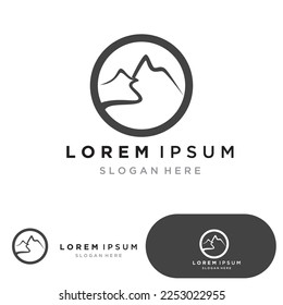 Mountain icon Logo Template Vector illustration design