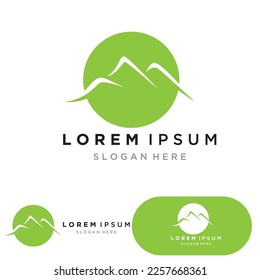 Mountain icon Logo Template Vector illustration design