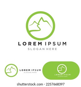 Mountain icon Logo Template Vector illustration design
