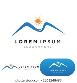 Mountain icon Logo Template Vector illustration design