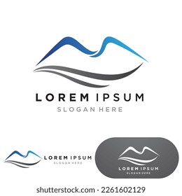 Mountain icon Logo Template Vector illustration design