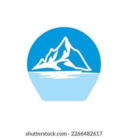 Mountain icon logo template vector illustration design