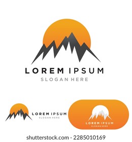 Mountain icon Logo Template Vector illustration design