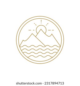 Mountain icon Logo Template Vector illustration design
