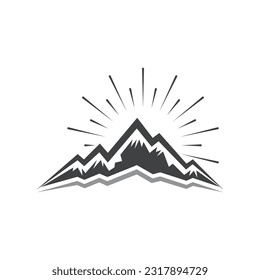 Mountain icon Logo Template Vector illustration design
