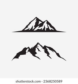 Diseño de la ilustración de la plantilla del logotipo de icono de montaña