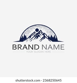 Mountain icon Logo Template Vector illustration design