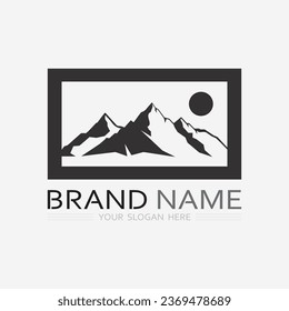 Mountain icon Logo Template Vector illustration design