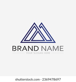 Gebirgssymbol-Logo-Vorlage Vektorgrafik-Design