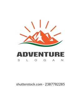 Mountain icon Logo Template Vector illustration design