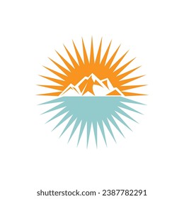 Mountain icon Logo Template Vector illustration design