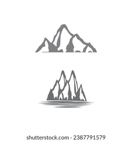 Mountain icon Logo Template Vector illustration design