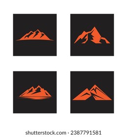 Mountain icon Logo Template Vector illustration design